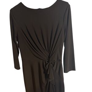 BLACK DRAPED DRESS 8